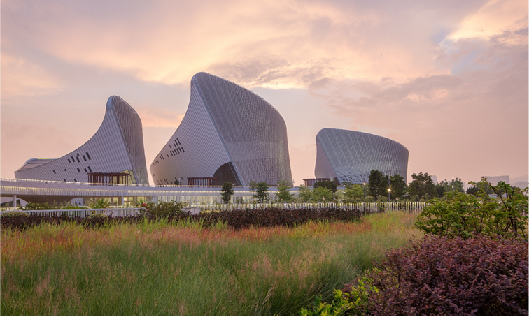 アート・デザイン・音楽 STAR LANDSCAPE ARCHITECTURE 軽やかな木製ドームが包む集いの場〈黒龍灘ドーム音楽ホール〉Studio